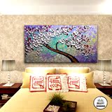 油画发财树新款纯手绘客厅卧室壁画 玄关装饰画 抽象挂画手绘立体
