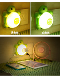 多功能USB充电小夜灯创意插座 声光控照明FQ100充电龟创意家居礼