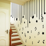 墙贴幼儿园学校音符五线谱音乐芭蕾舞蹈教室培训班楼梯拐角贴纸