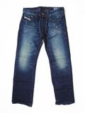 特价迪赛DIESEL意产蓝标LARKEE 809V水洗做旧直筒牛仔裤正品现货