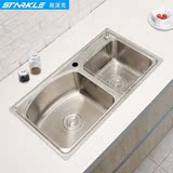 施派克(STARKLE)304不锈钢水槽双槽洗菜盆洗碗池厨房水槽套餐SK80