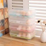 麦乐奇塑料双层鸡蛋保鲜收纳盒大号厨房创意冰箱收纳盒15格储物盒