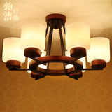 美式客厅吸顶灯欧式乡村卧室餐厅灯中式实木灯现代简约大厅灯具