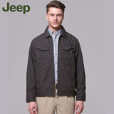 jeep专柜正品男装2015薄款商务休闲男夹克大码上衣外套JS12WJ007