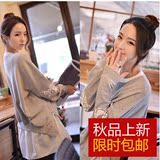 2016秋季女装韩版长袖外衣圆领套头卫衣女学生明星同款衣服薄外套