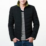 冬季男士韩版修身立领羽绒棉服立领上衣棉衣薄款