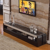 华人顾家电视柜简约现代钢化玻璃面铝合金拉丝橡木贴皮电视柜701F