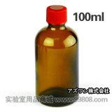 ASONE玻璃小容量试剂瓶LT-100ml 棕色 细口标准瓶 螺纹小口玻璃瓶