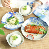 中国风格陶瓷餐具米饭碗 菜盘子 全手工制作手绘碗盘家用饭店餐具