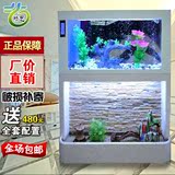 热卖金鱼缸创意水族箱生态流水屏风水幕墙玄关玻璃客厅中型1.2米