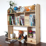 实木 环保 创意 办公 简易 书架 桌面 桌上 小书架 置物架 收纳架