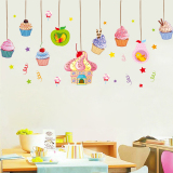 甜品雪糕墙贴纸奶茶咖啡店铺橱窗装饰 儿童房卡通墙贴画玻璃贴纸