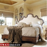 上海美式新古典大床卧室实木床高背软包床双人床软体床布艺床定制