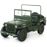 凯迪威玩具车1:18二战威利斯战术吉普车越野军车模型合金车模