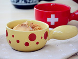 日式可爱陶瓷早餐碗 泡面碗 陶瓷带柄小汤锅 烘焙烤箱碗