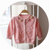 宝宝春装针织衫0-1-2-3岁婴幼小童装女童开衫薄毛衣女孩外套上衣