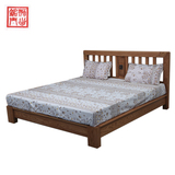 中式实木双人床 1.8米红橡木大床 简约卧室家具工厂直销定制