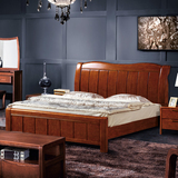 橡木实木床现代中式全家具1.8双人床1.5米婚床中式风格古典包邮