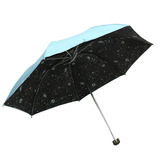 【天猫超市】天堂伞33231e太空之旅三折黑胶防紫外线超轻晴雨伞