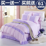 韩式花边床上用品公主床罩四件套床单被套4三件套1.5米1.8m2.0床