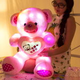蓝牙音乐发光泰迪熊抱抱熊布娃娃发光熊情人节礼物送女生毛绒玩具