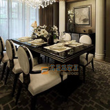 欧式新古典餐桌椅实木样板房间桌椅后现代简约奢华时尚餐桌椅组合