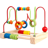 大号儿童串珠绕珠宝宝开发益智力0-1-2-3岁木制早教益智婴儿玩具