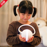 时尚创意可爱百变耳机台灯 LED儿童护眼充电台灯 USB卧室床头灯