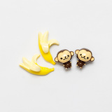 可爱小猴子冰箱贴磁贴 早教韩国创意吸铁石 强力磁铁贴田园装饰品