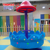 幼儿园卡通动物转盘12座塑料蘑菇转椅儿童室内外大型玩具游乐设备