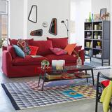 北欧宜家现代简约拆洗三人棉麻布艺美式整装客厅地中海小户型沙发