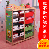 包邮超大木制玩具收纳架储存柜幼儿园书架鞋架儿童衣柜组合柜实木