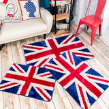 英伦风米字旗时尚创意洗手间吸水地毯可机洗防滑地垫长方形脚垫子