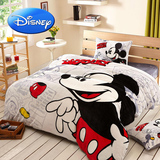Disney/迪士尼床上用品儿童四件套 加厚保暖法莱绒三件套床单套件
