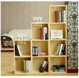 实木书架落地个性创意原木格子简易组合立式松木展示置物书柜
