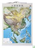 包邮2015最新竖版中国地势图挂图 地貌图 0.9X1.2米 中国地形图挂图  办公室教室书房客厅挂画 工艺地图 高清地图 湖南地图出版社