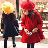 童装女童毛呢外套冬季新款韩版中长款加厚夹棉儿童呢子大衣潮