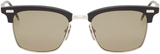 美国代购16春夏Thom Browne Matte 黑色灰镜半框太阳眼镜