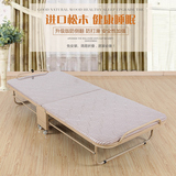 折叠床午休床实木床折叠单人陪护床海绵床硬板床0.8m木板床带轮子