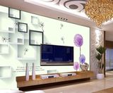 包邮大型欧式3D立体简约蒲公英墙纸客厅沙发电视背景墙壁纸壁画