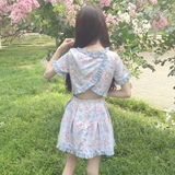 日系软妹夏季女装可爱卡通露背小性感连衣裙韩版学生休闲显瘦裙子