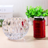 水晶花瓶 透明玻璃现代时尚简约家居饰品 客厅餐桌摆件圆球花瓶