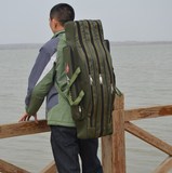 渔具包1.2米1米90 80cm双层三层帆布大肚包钓鱼包竿包海竿包 垂钓