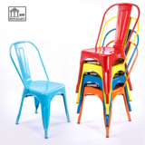 创意金属餐椅铁皮椅设计师北欧家具loft咖啡厅工业风复古铁艺椅子