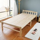 简易实木床钢木床0.8单人床午睡床折叠床木板床1.2米双人床1米