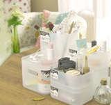 无印良品muji收纳整理盒超大号 透明化妆品护肤品塑料收纳盒浴室