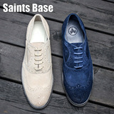 Saints Base英伦布洛克雕花男士皮鞋复古做旧反绒牛筋底系带皮鞋