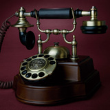派拉蒙正品实木1898古董转盘仿古拨号盘老式电话机旋转拨号 复古