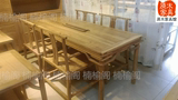老榆木免漆家具茶桌 现代中式茶楼会所茶台 茶室桌 茶桌椅组合