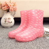 韩国夏秋女士短筒雨靴高跟加棉可拆卸水鞋防滑坡跟胶鞋加绒单雨鞋
